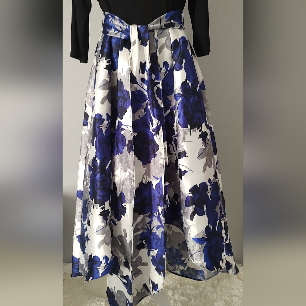 Party Dress R&M Richard Women High Low Floral Size 12 New Out Tags Style A-Line - Picture 7 of 9